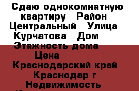 Сдаю однокомнатную квартиру › Район ­ Центральный › Улица ­ Курчатова › Дом ­ 6 › Этажность дома ­ 5 › Цена ­ 14 000 - Краснодарский край, Краснодар г. Недвижимость » Квартиры аренда   . Краснодарский край,Краснодар г.